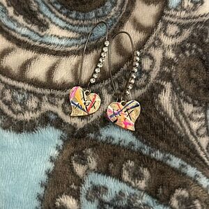Betsy Johnson heart earrings